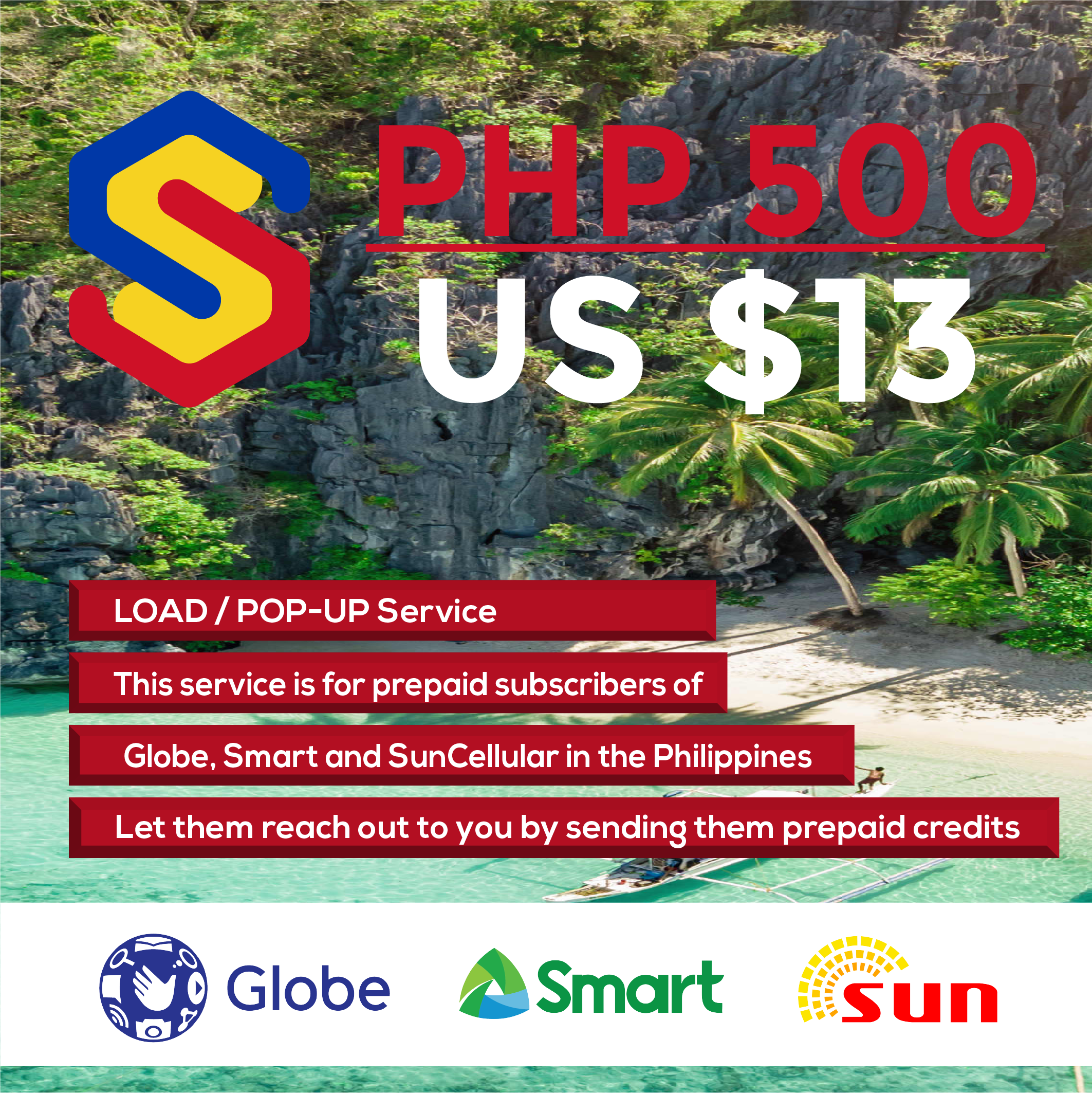 PHP 500 Load/Top-up