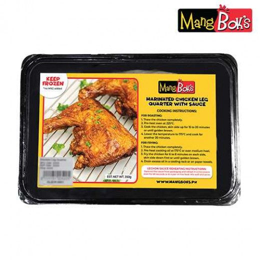 MANG BOK'S MARINATED CHICKEN LEG QUARTER TRAY W/ SAUCE (FROZEN)