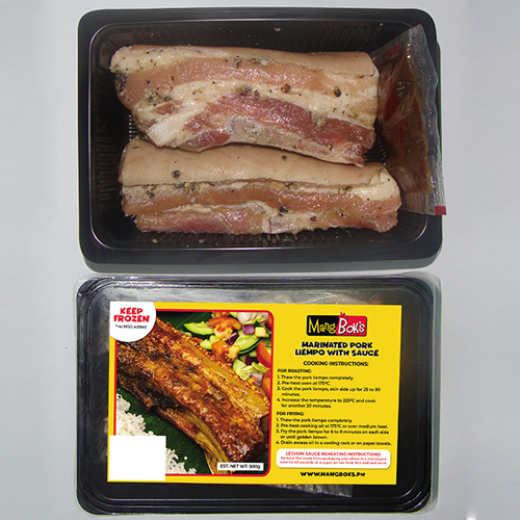 MANG BOK'S MARINATED PORK LIEMPO TRAY W/ SAUCE (FROZEN)