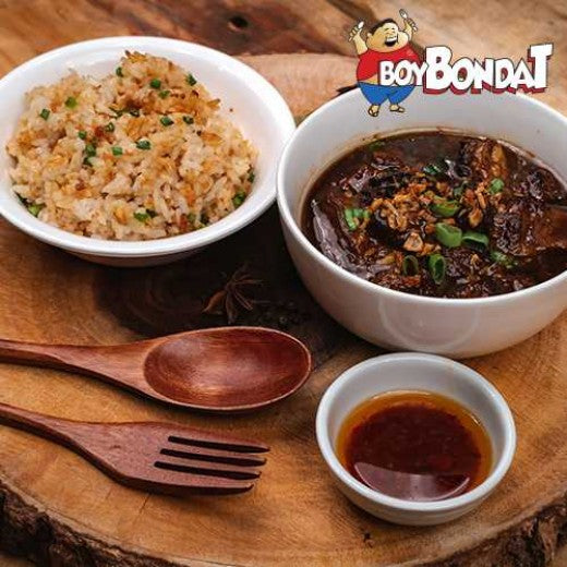 BOY BONDAT BEEF PARES w/ CHILI SAUCE FAMILY TRAY (FROZEN)
