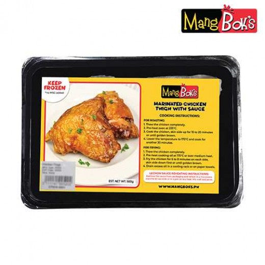 MANG BOK'S MARINATED CHICKEN THIGH TRAY W/ SAUCE (FROZEN)