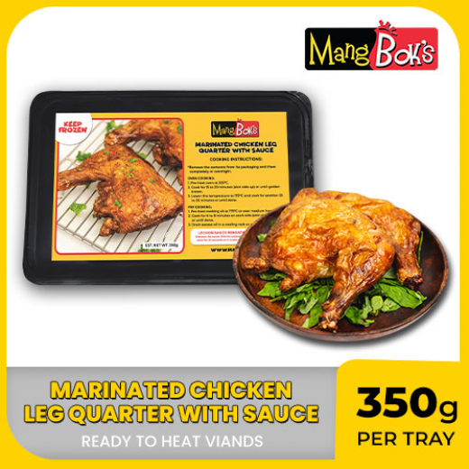 MANG BOK'S MARINATED CHICKEN LEG QUARTER TRAY W/ SAUCE (FROZEN)
