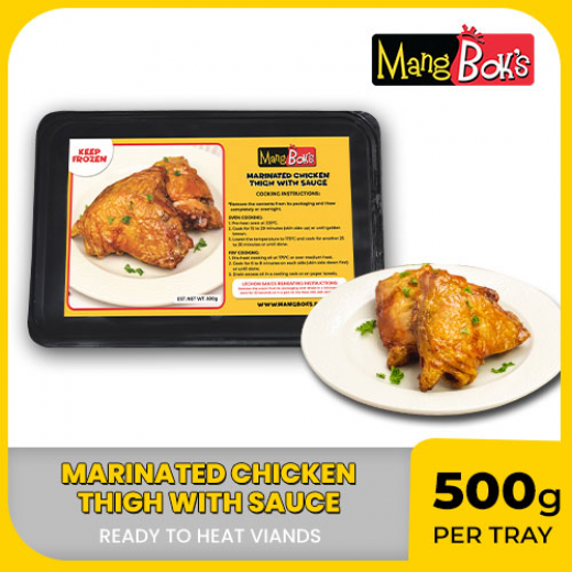 MANG BOK'S MARINATED CHICKEN THIGH TRAY W/ SAUCE (FROZEN)