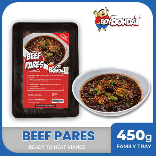 BOY BONDAT BEEF PARES w/ CHILI SAUCE FAMILY TRAY (FROZEN)